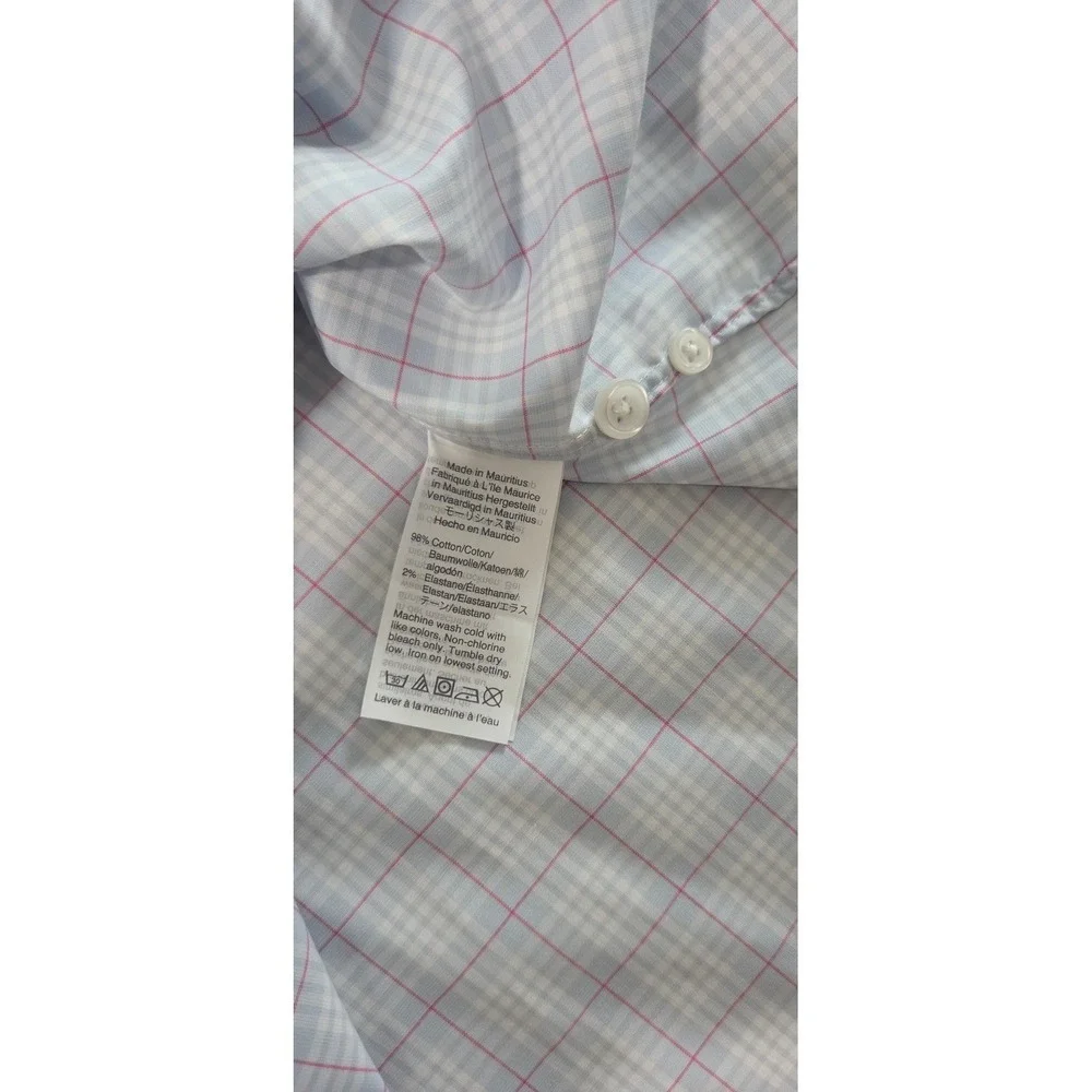 J. Crew Ludlow Dress Shirt Men 17/34 Blue Plaid Slim Fit AA836 L/S Button up NEW